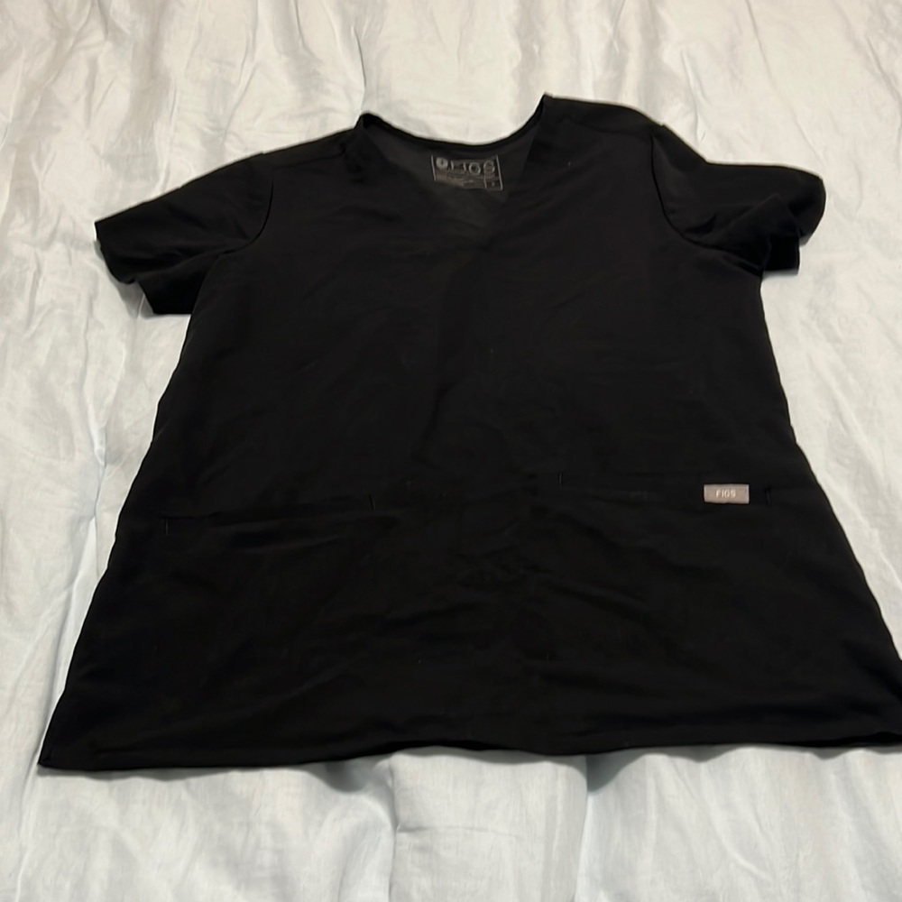 Figs black scrub top